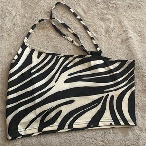 Zebra print crop top